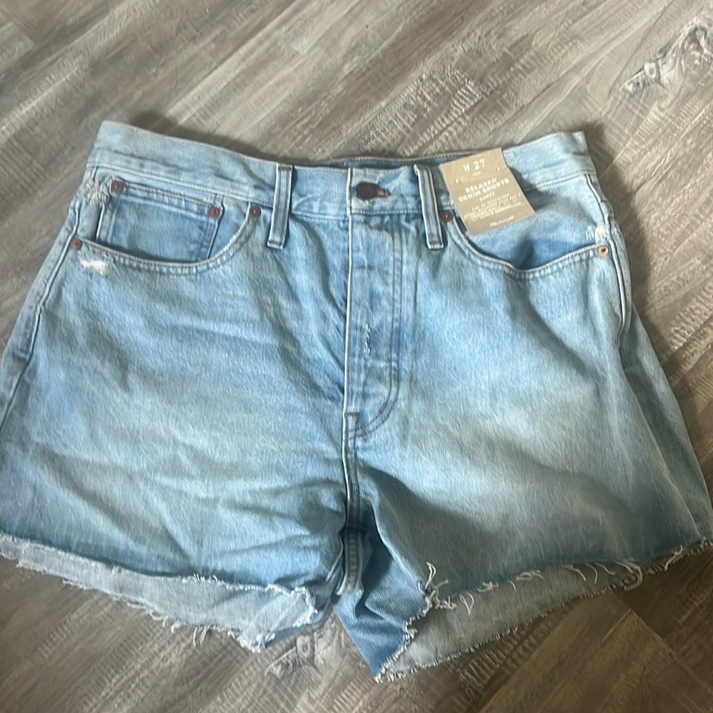 NWT Madewell Relaxed Denim Curvy Shorts